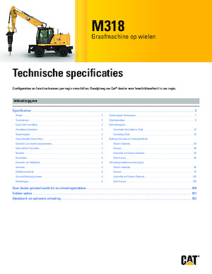 Колісні екскаватори Caterpillar M318