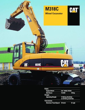 Колісні екскаватори Caterpillar M318C