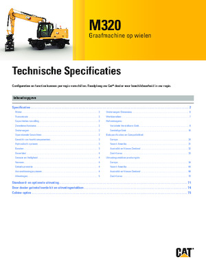 Колісні екскаватори Caterpillar M320