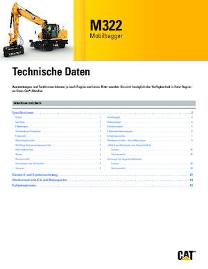 Колісні екскаватори Caterpillar M322