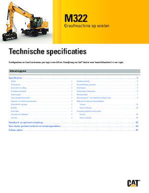 Колісні екскаватори Caterpillar M322