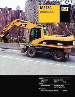 Колісні екскаватори Caterpillar M322C