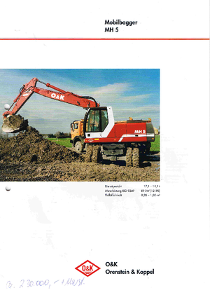 Колісні екскаватори O&K MH 5