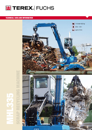 Екскаватори для перевалки Terex-Fuchs MHL 335