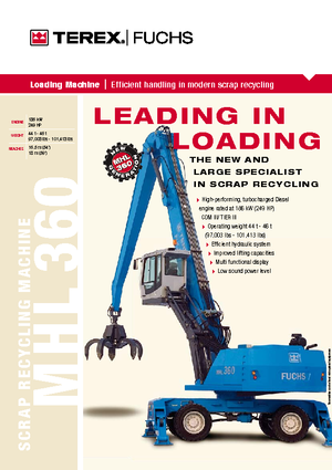 Екскаватори для перевалки Terex-Fuchs MHL 360 D