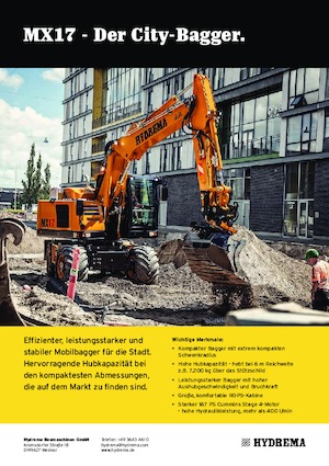 Колісні екскаватори Hydrema MX 17