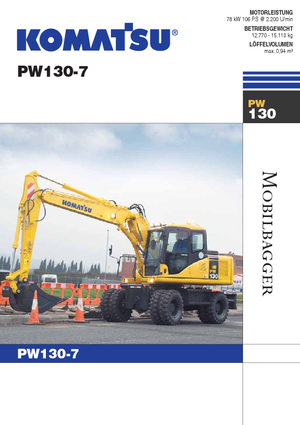 Колісні екскаватори Komatsu PW130-7