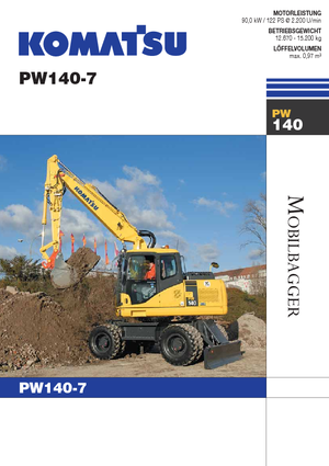 Колісні екскаватори Komatsu PW140-7