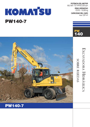 Колісні екскаватори Komatsu PW140-7