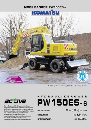 Колісні екскаватори Komatsu PW150-6