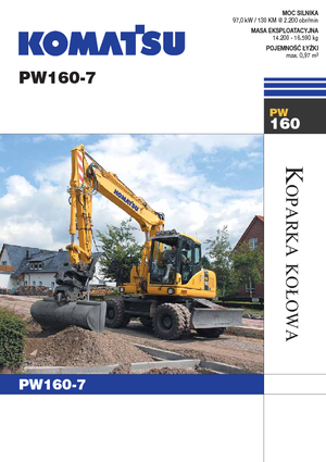 Колісні екскаватори Komatsu PW160-7E0