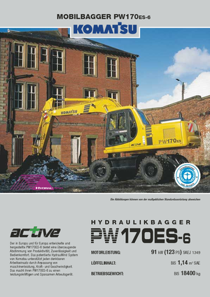 Колісні екскаватори Komatsu PW170-6