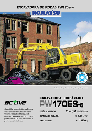 Колісні екскаватори Komatsu PW170-6