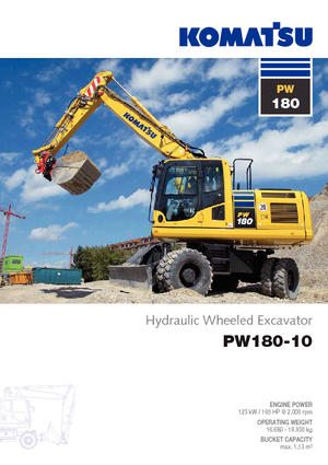 Колісні екскаватори Komatsu PW180-10