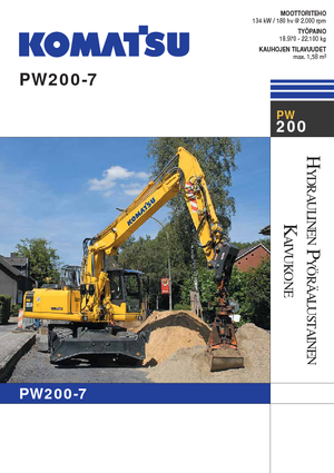 Колісні екскаватори Komatsu PW200-7E0