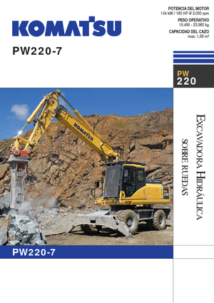 Колісні екскаватори Komatsu PW220-7