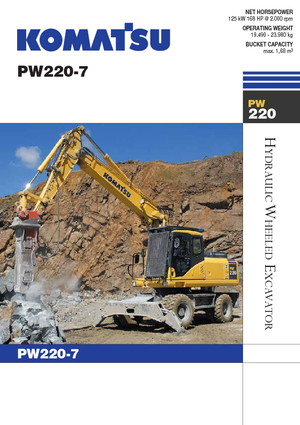 Колісні екскаватори Komatsu PW220-7