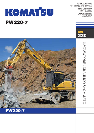 Колісні екскаватори Komatsu PW220-7