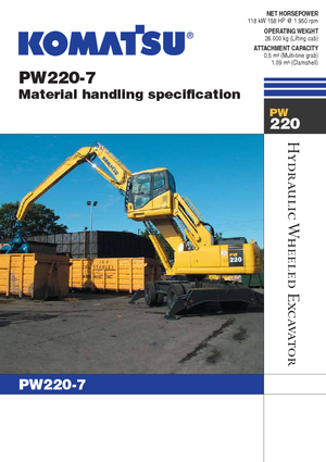 Колісні екскаватори Komatsu PW220-7MH