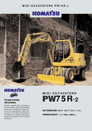 Колісні екскаватори Komatsu PW75 R-2