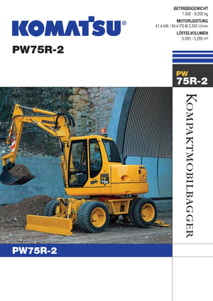 Колісні екскаватори Komatsu PW75 R-2