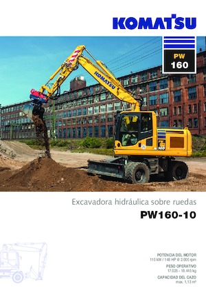 Колісні екскаватори Komatsu PW160-10 