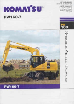 Колісні екскаватори Komatsu PW160-7