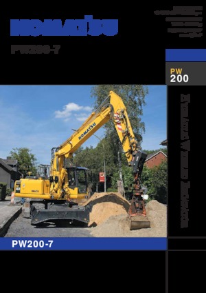 Колісні екскаватори Komatsu PW200-7E0