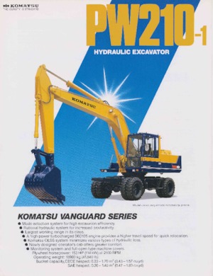 Колісні екскаватори Komatsu PW210-1