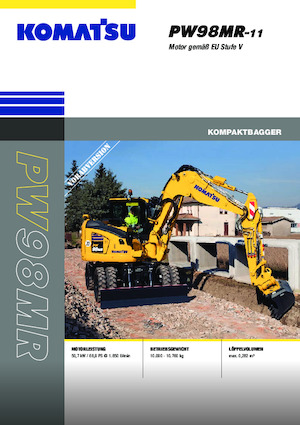 Колісні екскаватори Komatsu PW98MR-11E0