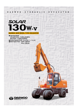 Колісні екскаватори Doosan Solar 130 W-V