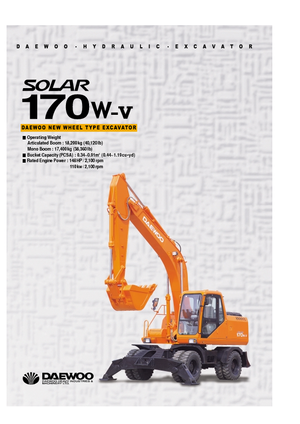 Колісні екскаватори Doosan Solar 170 W-V