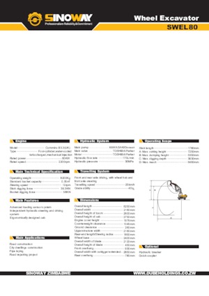 Колісні екскаватори Sinoway SWEL80