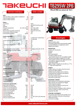 Колісні екскаватори Takeuchi TB 295 W