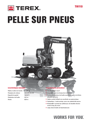 Колісні екскаватори Terex TW 110