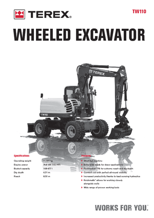 Колісні екскаватори Terex TW 110