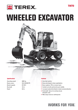 Колісні екскаватори Terex TW 70