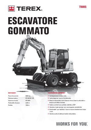 Колісні екскаватори Terex TW 85