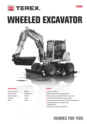 Колісні екскаватори Terex TW 85