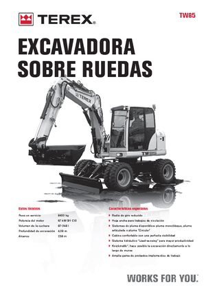 Колісні екскаватори Terex TW 85