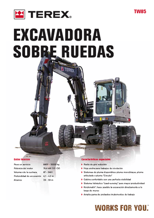 Колісні екскаватори Terex TW 85