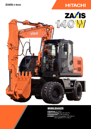 Колісні екскаватори Hitachi ZX 140 W 3
