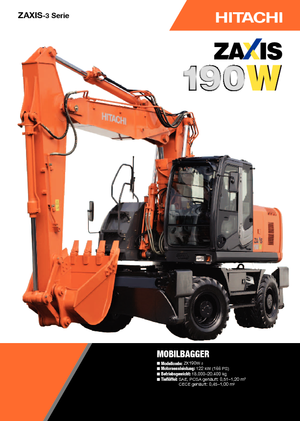 Колісні екскаватори Hitachi ZX 190 W 3