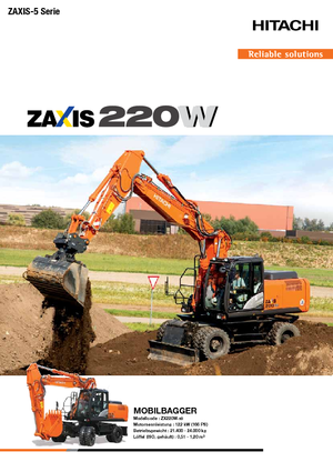 Гусеничні екскаватори Hitachi ZX220W-5B