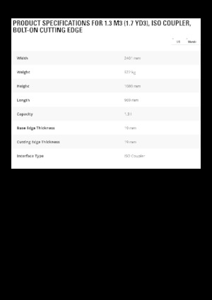 Ківш колісного навантажувача Caterpillar 1,3 m3