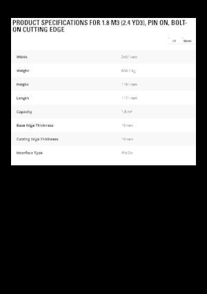 Ківш колісного навантажувача Caterpillar 1,8 m3