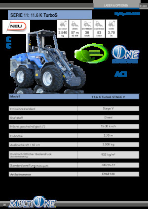 Колісні навантажувачі Multione 11.6 K TurboS