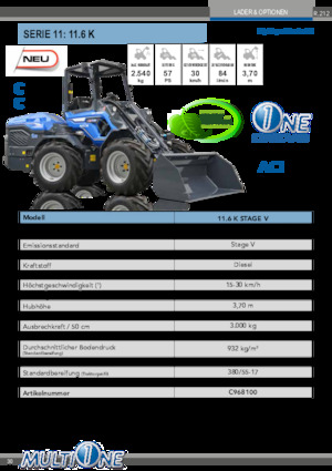 Колісні навантажувачі Multione 11.6 K 
