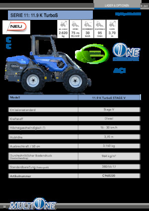 Колісні навантажувачі Multione 11.9 K TurboS