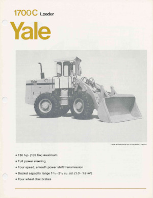 Колісні навантажувачі Yale 1700C